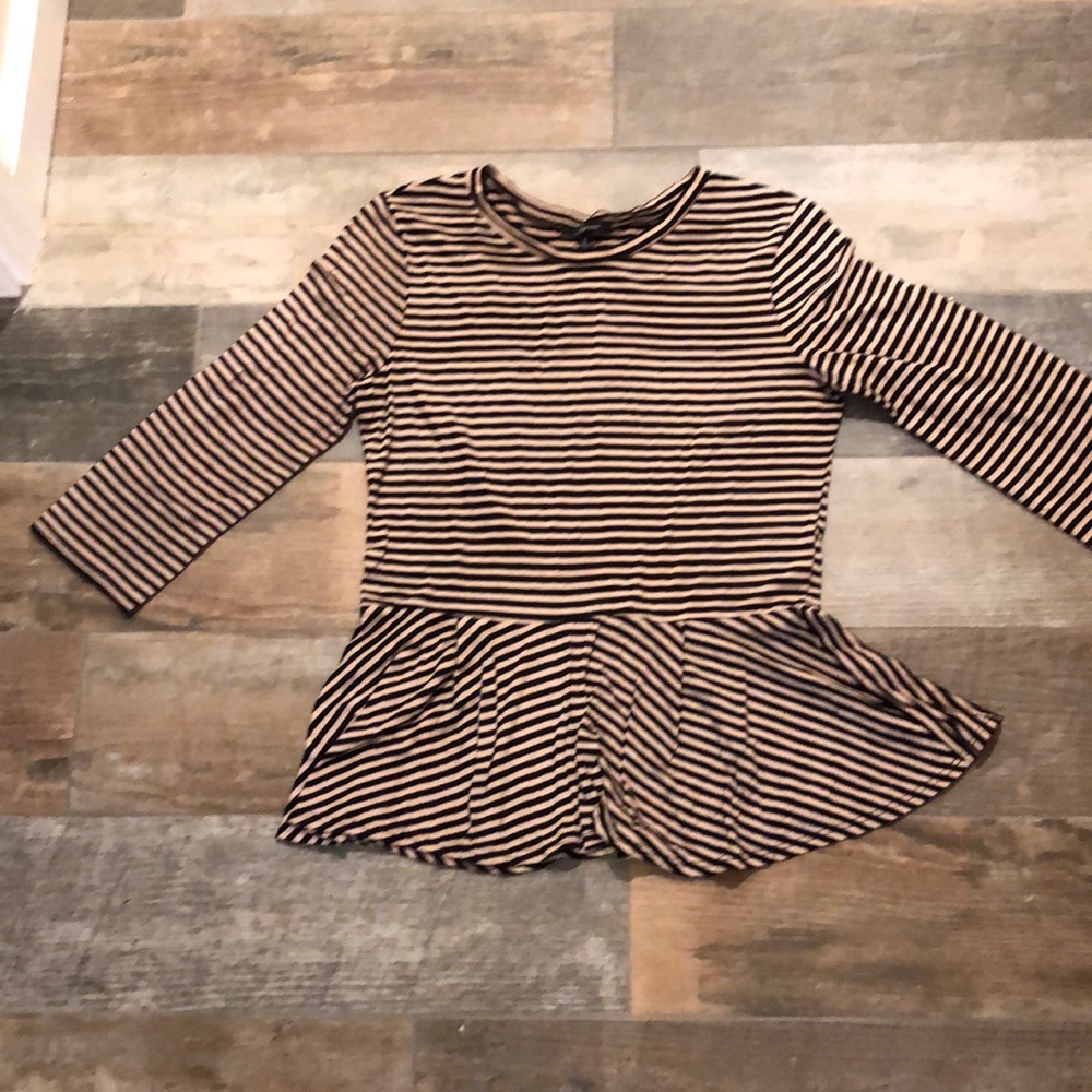 Striped Peplum Top